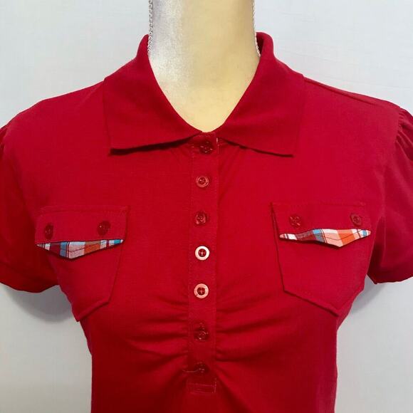 More to Love NWT Red Polo Shirt Women Various - Picture 2 of 13